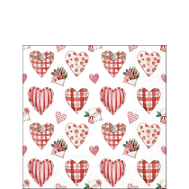 Napkin 25 Lovely hearts FSC Mix
