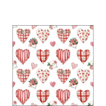 Napkin 25 Lovely hearts FSC Mix