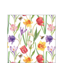 Napkin 25 Flowers in spring FSC Mix