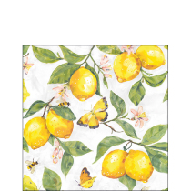 Napkin 25 Fresh lemons white FSC Mix