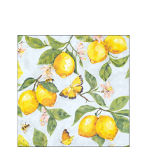 Napkin 25 Fresh lemons blue FSC Mix