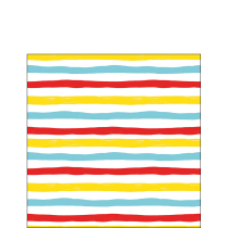 Napkin 25 Wavy stripes red FSC Mix