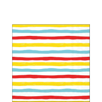 Napkin 25 Wavy stripes red FSC Mix