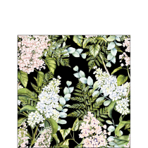 Napkin 25 Soft lilacs black FSC Mix