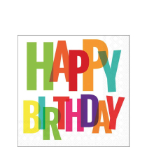 Napkin 25 Birthday letters FSC Mix