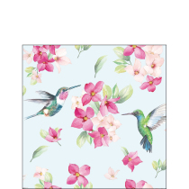 Napkin 25 Diligent hummingbirds blue FSC Mix