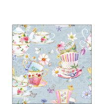 Napkin 25 Tea cups blue FSC Mix