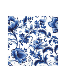 Napkin 25 Delft Blue florals FSC Mix