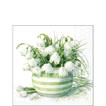Napkin 25 Potted snowdrops FSC Mix