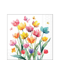 Napkin 25 Fantasy flowers FSC Mix
