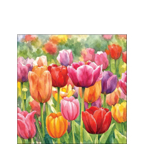Napkin 25 Tulip impression FSC Mix
