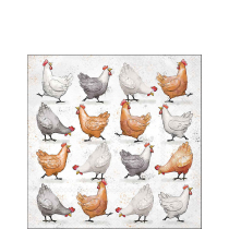 Napkin 25 Cackling chickens FSC Mix