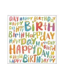 Napkin 25 Happy day FSC Mix