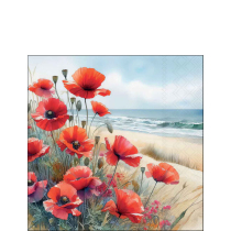 Napkin 25 Poppies by the sea FSC Mix