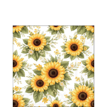Napkin 25 Sunflower pattern FSC Mix