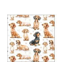 Napkin 25 Dachshund dreams FSC Mix