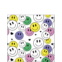 Napkin 25 Smiley white FSC Mix