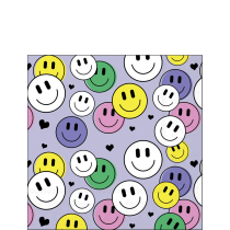 Napkin 25 Smiley lilac FSC Mix