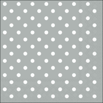 Napkin 33 Dots grey FSC Mix