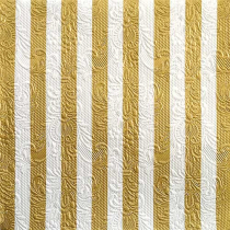 Napkin 33 Elegance Stripes gold/white FSC Mix