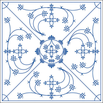 Napkin 33 Indisch blau FSC Mix