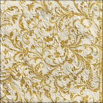 Napkin 33 Elegance Damask cream/gold FSC Mix