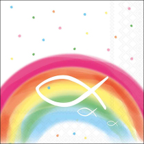 Napkin 33 Rainbow white FSC Mix