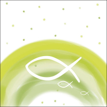 Napkin 33 Rainbow green FSC Mix