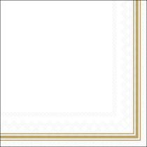 Napkin 33 Lea white/gold FSC Mix