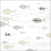 Napkin 33 Communion fishes cream FSC Mix