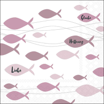 Napkin 33 Communion fishes bordeaux FSC Mix