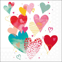 Napkin 33 With love white FSC Mix