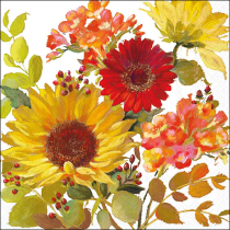 Napkin 33 Sunny flowers cream FSC Mix