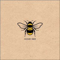 Napkin 33 Recycled Honey bee yellow FSC Mix