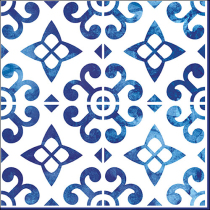 Napkin 33 Nordisch blau/ kacheln FSC Mix