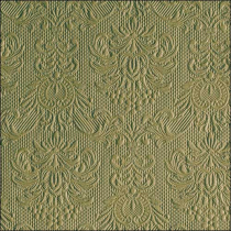 Napkin 33 Elegance green leaf FSC Mix