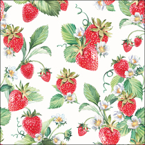 Napkin 33 Garden strawberries FSC Mix