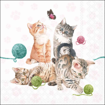 Napkin 33 Playing kitten FSC Mix