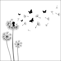 Napkin 33 Blowing away black FSC Mix