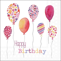 Napkin 33 Birthday balloons FSC Mix