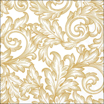 Napkin 33 Baroque gold/white FSC Mix