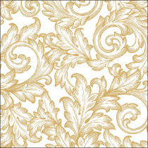 Napkin 33 Baroque gold/white FSC Mix