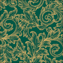 Napkin 33 Baroque gold/green FSC Mix