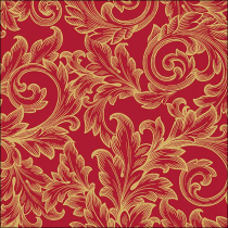 Napkin 33 Baroque gold/red FSC Mix