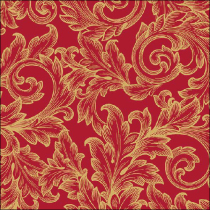 Napkin 33 Baroque gold/red FSC Mix