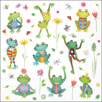 Napkin 33 Happy frogs FSC Mix