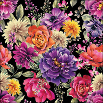 Napkin 33 Anne black FSC Mix
