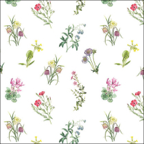 Napkin 33 Mixed flowers white FSC Mix