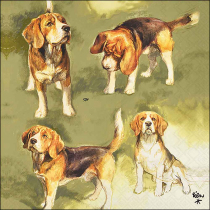 Napkin 33 Beagles FSC Mix