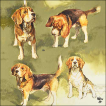 Napkin 33 Beagles FSC Mix